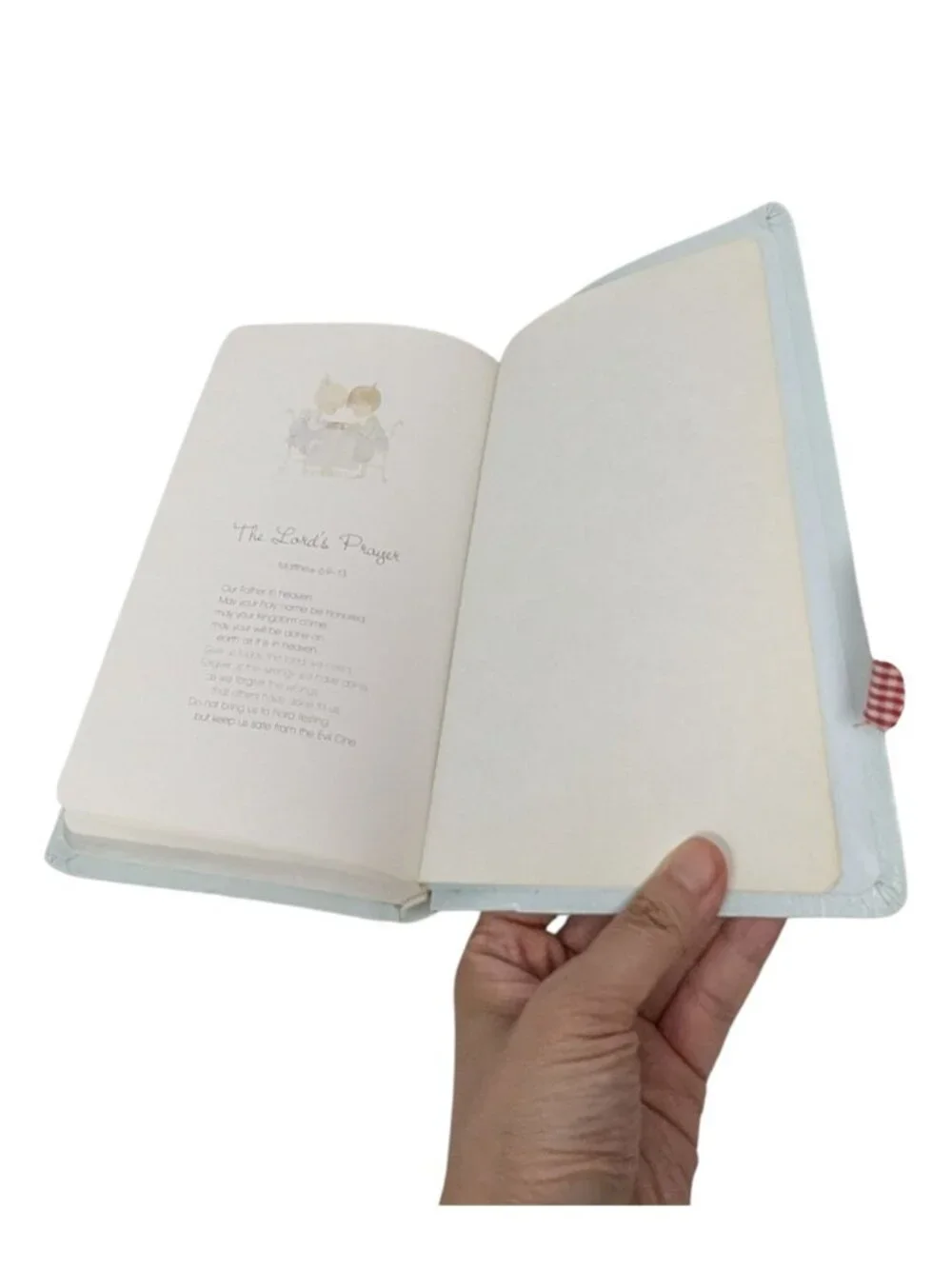 Vintage 1980s Precious Moments Blue Holy Bible Catholic Edition Today's English